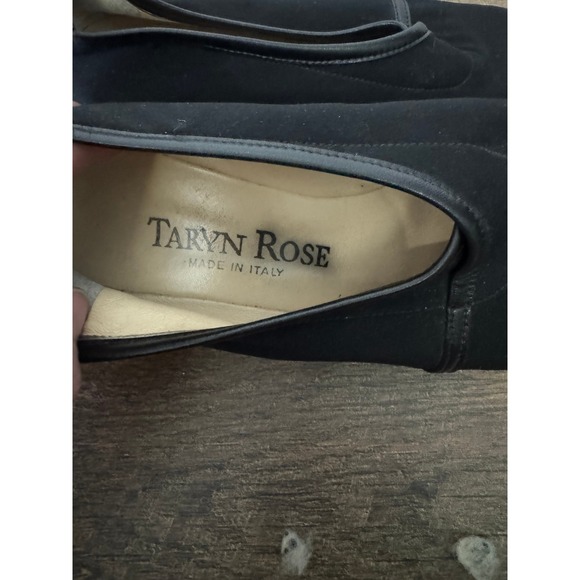 Taryn Rose Black Stretch Comfort Wedge Slip-On Shoes Size 38 - Picture 5 of 7